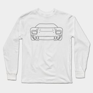 1960s Ford GT40 classic car black outline graphic Long Sleeve T-Shirt